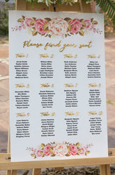 Acrylic seating chart